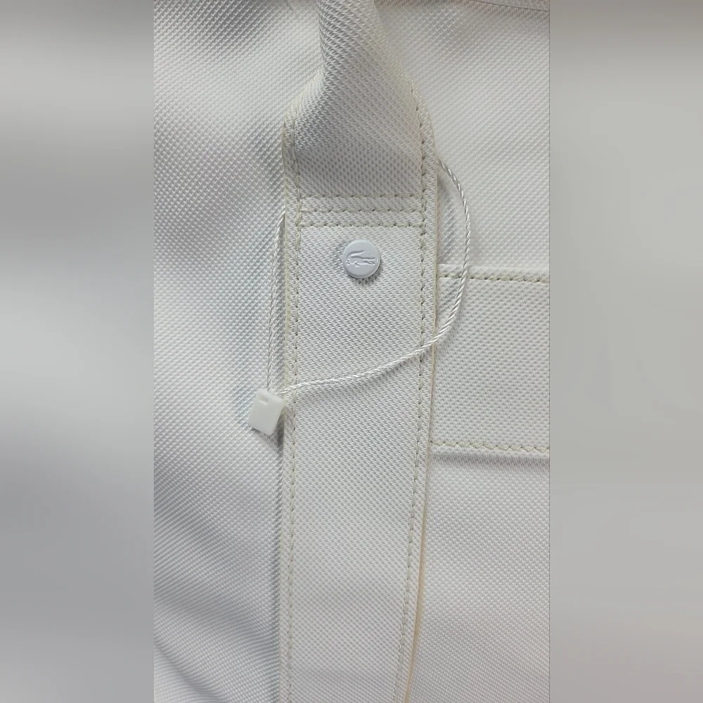Lacoste Cream White Tote Bag Croc Logo